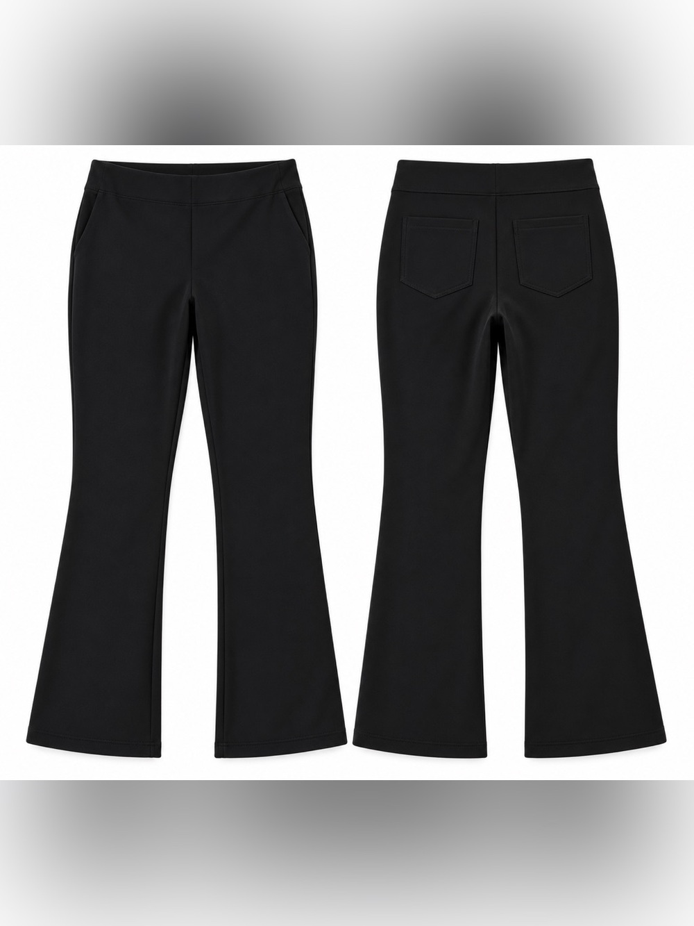 HALARA Black Petite Bootcut Work Pants Size L Stretch